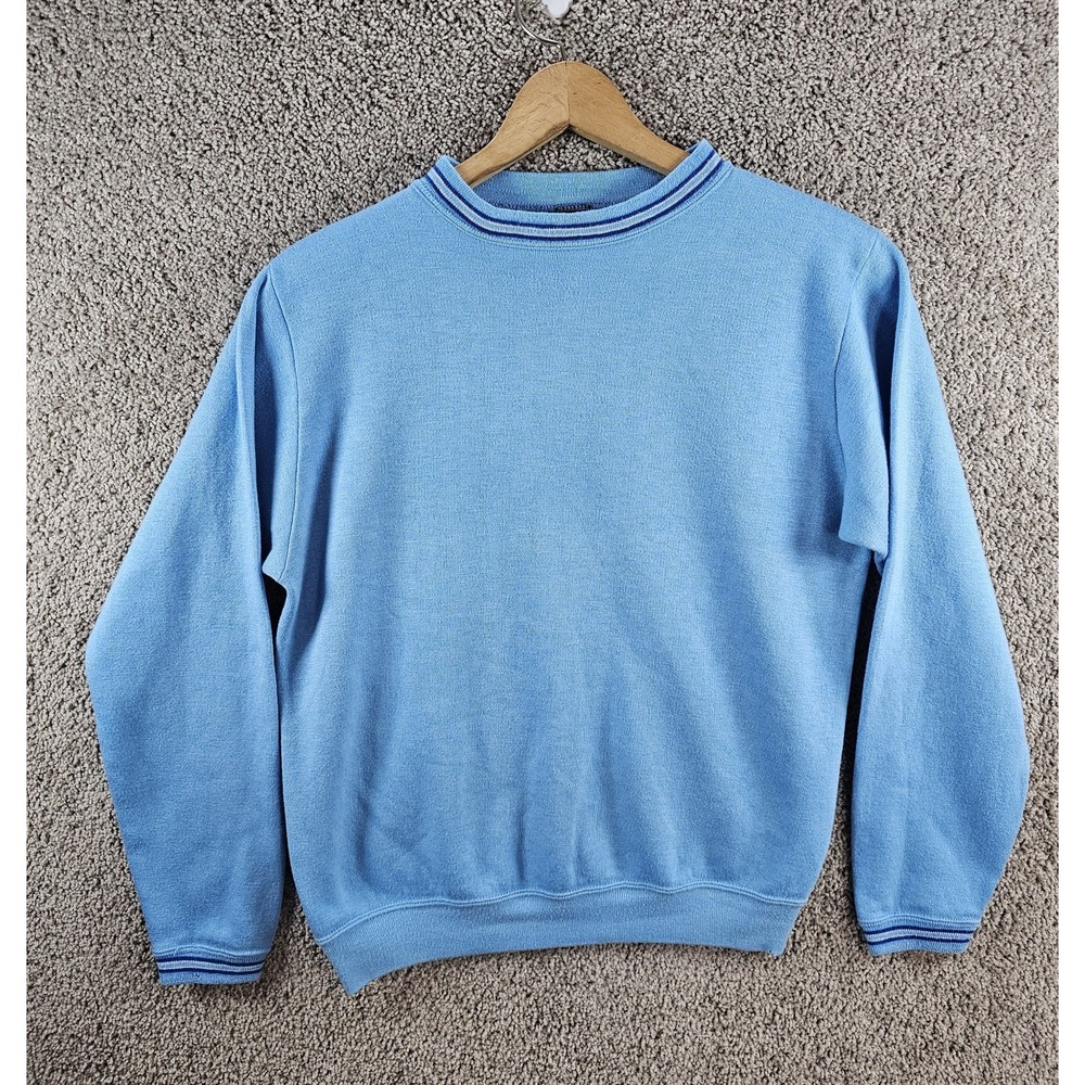 Vintage Mayo Spruce Blue‎ Acrylic Orlon Crewneck Sweatshirt Mens Medium 38-40